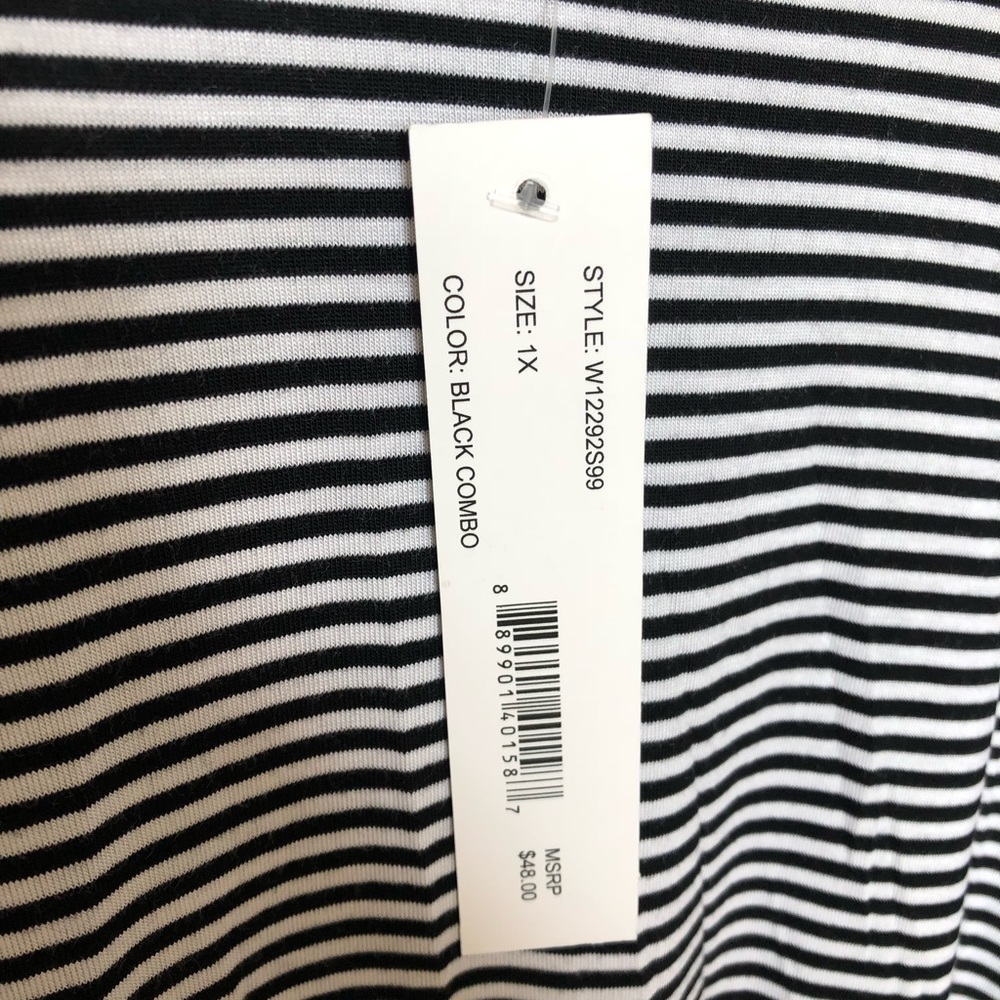 Isela Black and White Stripped Pom Pom Top - Picture 6 of 8